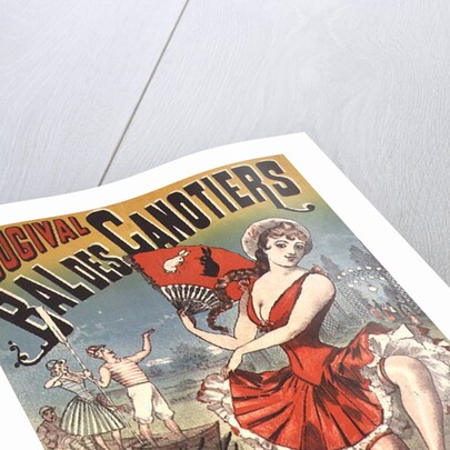 Poster for the 'Bal des Canotiers, Bougival' by French School