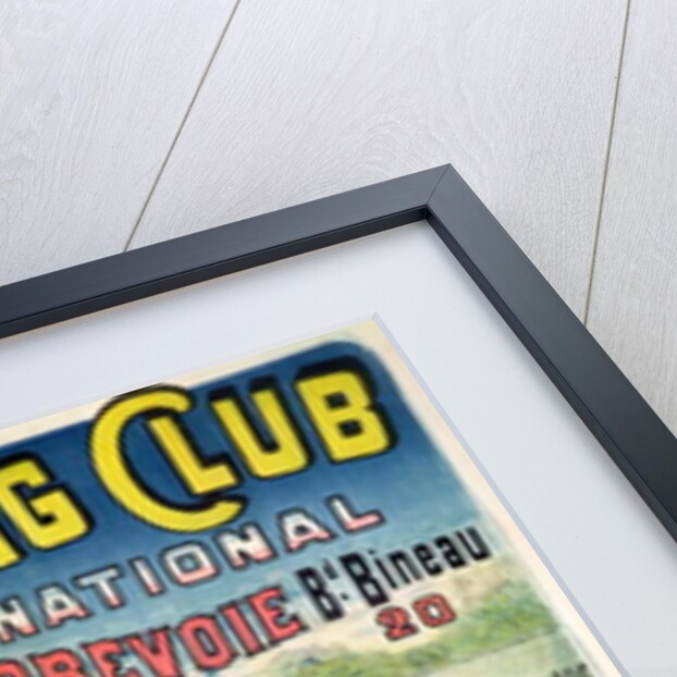 Poster advertising the opening of the Coursing Club at Courbevoie by French School