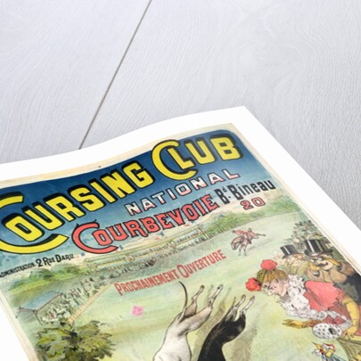 Poster advertising the opening of the Coursing Club at Courbevoie by French School