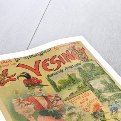 Poster for the Chemins de Fer de l'Ouest to Le Vesinet, c.1895-1900 by Albert Robida