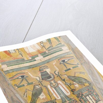 Interior of the coffin of Imenemipet depicting the wedjat eye and a woman with raised arms, 21st-22nd Dynasty by Third Intermediate Period Egyptian