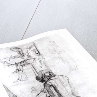 Artist at his Easel and the Artist Drawing by Gabriel de Saint-Aubin