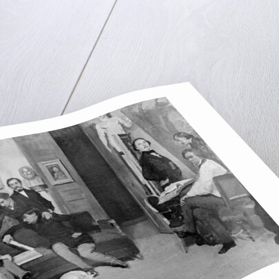 The Studio of the Painter by Jean Francois Gigoux