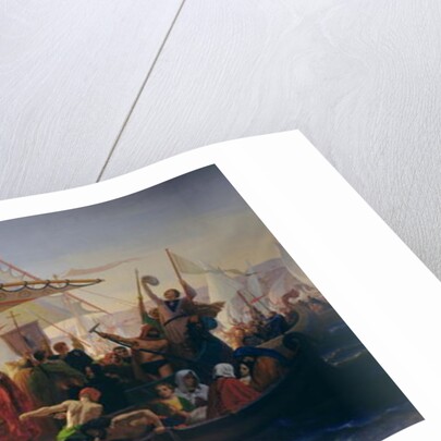 The Crossing of the Bosphorus by Godfrey of Bouillon and his Brother, Baldwin, in 1097, 1854 by Emile Signol