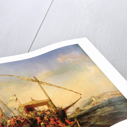 Naval Battle of Imbre in 1346, 1842 by Eugene Modeste Edmond Lepoittevin