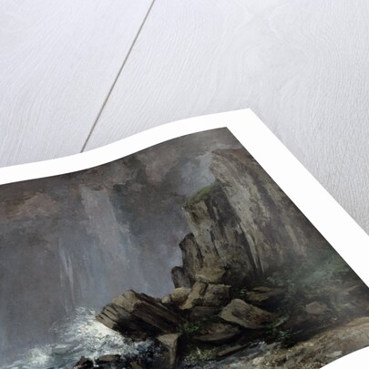 Downpour at Etretat by Gustave Courbet