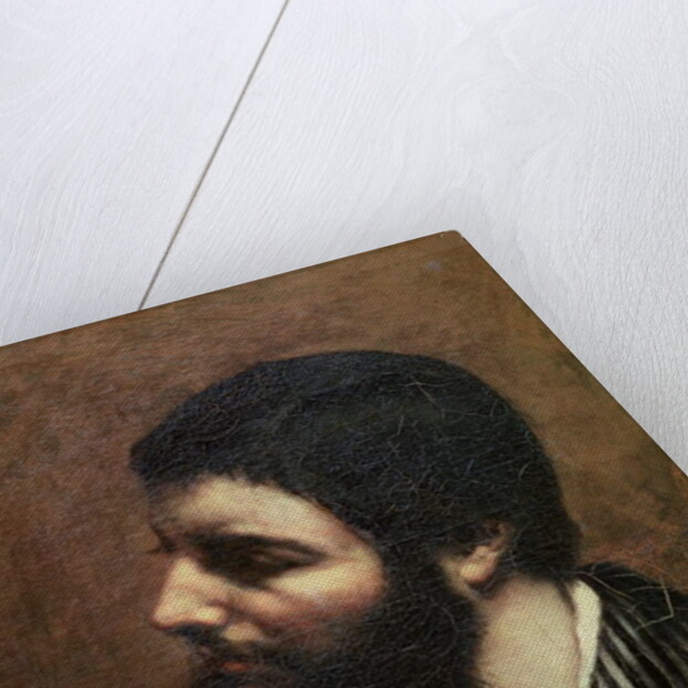 Self Portrait with Striped Collar by Gustave Courbet