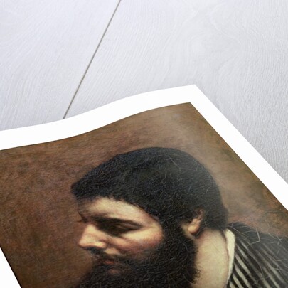 Self Portrait with Striped Collar by Gustave Courbet