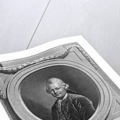 Portrait of Gotthold Ephraim Lessing engraved by Johann Friedrich Bause 1772 by Anton Graff