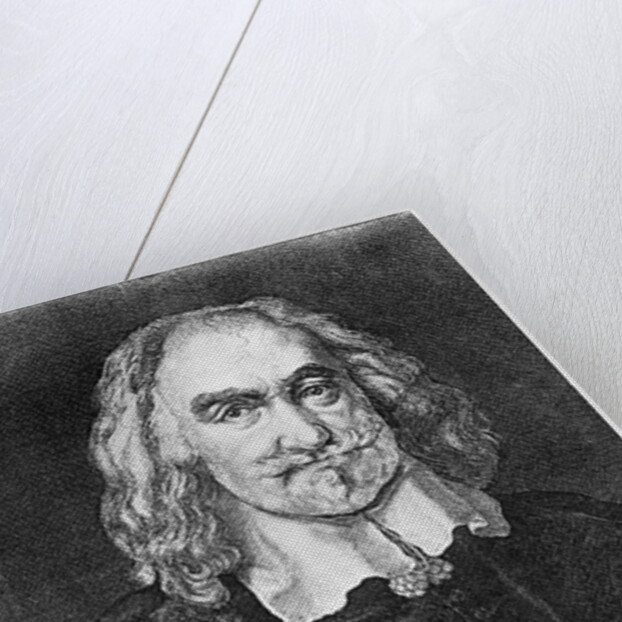 Portrait of Thomas Hobbes by Wenceslaus (after) Hollar