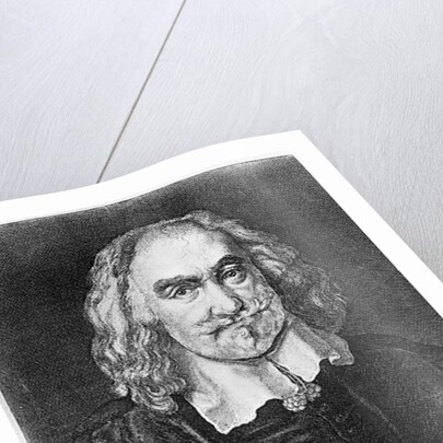 Portrait of Thomas Hobbes by Wenceslaus (after) Hollar