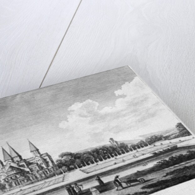 View of Cluny Abbey by Jean-Baptiste Lallemand