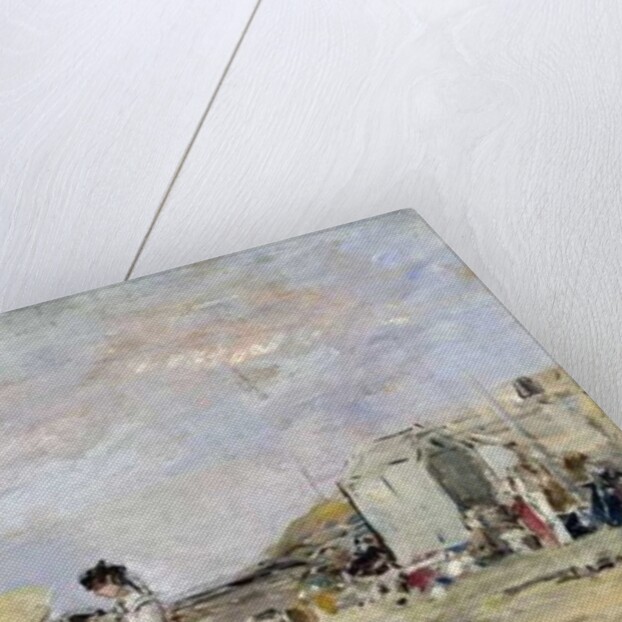 Woman in White on the Beach at Trouville, 1869 by Eugene Louis Boudin