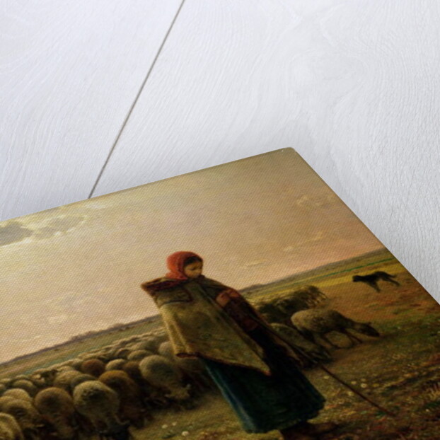 Shepherdess with her Flock, 1863 by Jean-Francois Millet