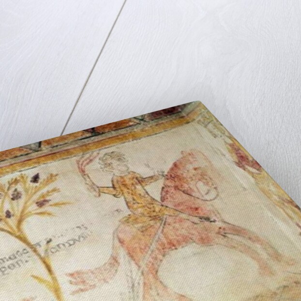 A knight carrying a flaming torch dragging the body of King Manfred of Sicily, 28th February 1266 by French School