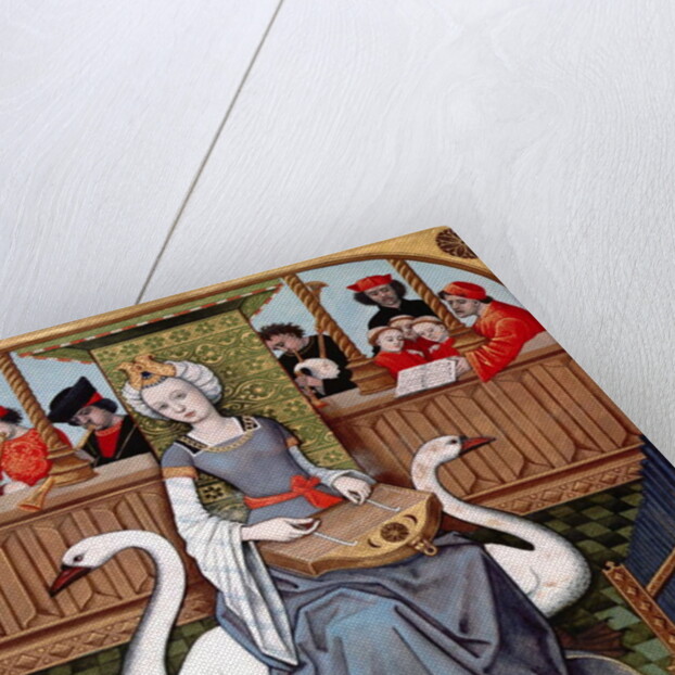 Allegory of Music, ms English 143 fol.65v from 'Le Livre des Chesses' by Evrart de Conty c.1500 by French School