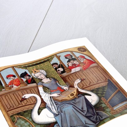 Allegory of Music, ms English 143 fol.65v from 'Le Livre des Chesses' by Evrart de Conty c.1500 by French School
