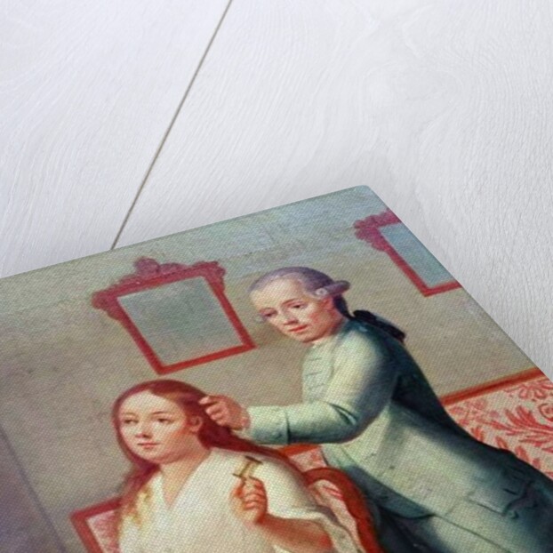 A Spanish Man and his Pure-Bred Mexican Wife, from a series on mixed race marriages in Mexico by Mexican School