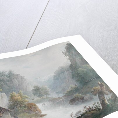Mountainous Landscape with a Torrent, 1825 by Christian Brune
