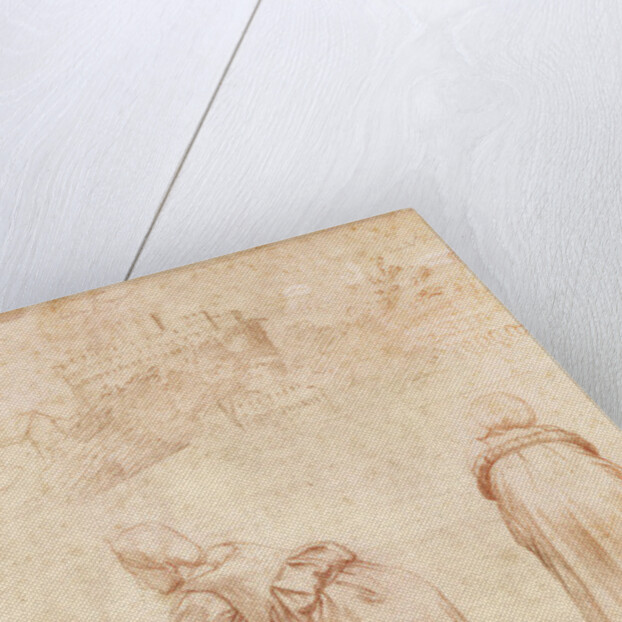 Washerwomen on the Banks of the Tiber and Studies of the Chateau Saint-Ange by Raphael