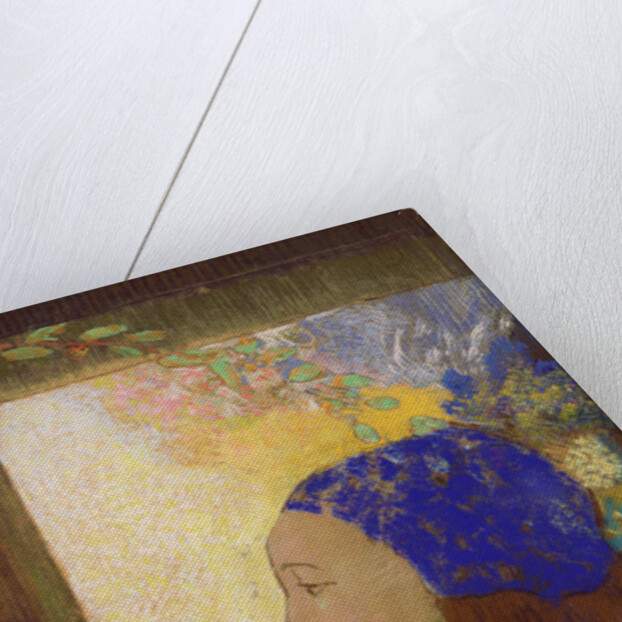 Young Girl in a Blue Bonnet, after 1890 by Odilon Redon