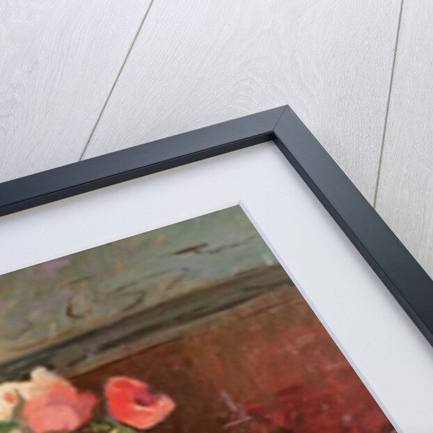 Vase of Flowers, Anemones in a White Glass by Marie Clementine Valadon