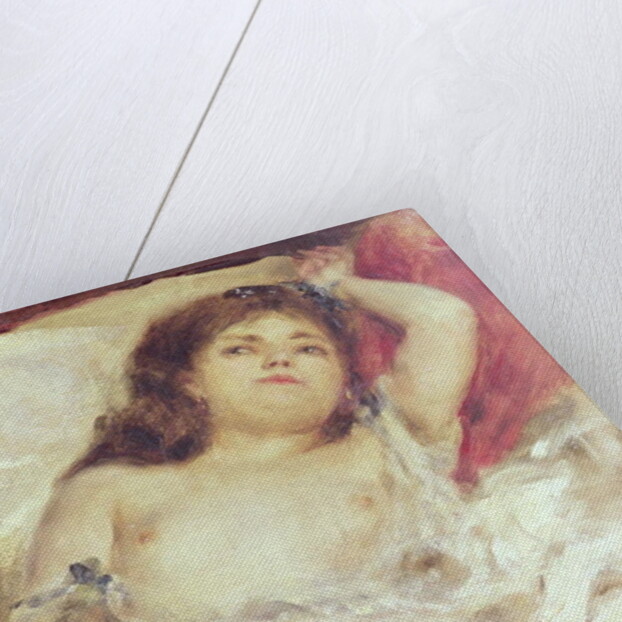 Semi-Nude Woman in Bed: The Rose, before 1872 by Pierre Auguste Renoir