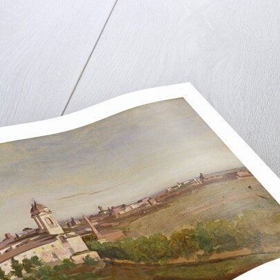 Trinita dei Monti from the Villa Medici, c.1830-34 by Jean Baptiste Camille Corot