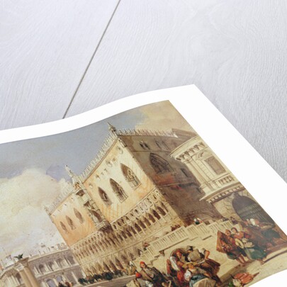 View of Venice. The Riva degli Schiavoni and the Doge's Palace by Richard Parkes Bonington