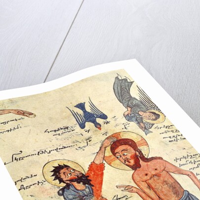 Ms 481 fol.8v Baptism of Christ by Guirages