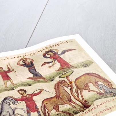 Ms Grec 479 Horse Trainers by Italian School