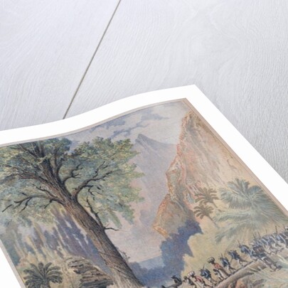 The Resident-General of Madagascar, Charles le Myre de Vilers and French colonists reach the coast by French School