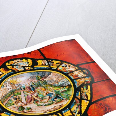 Window depicting March, from Montigny by French School