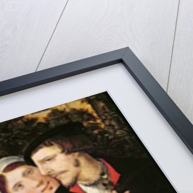 A couple and a lute player. Detail of the prodigal child in courtesans. by Flemish School