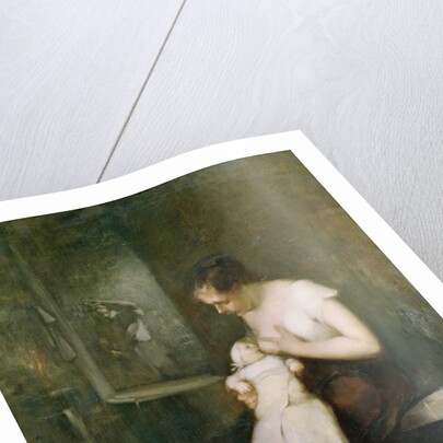 Young Mother, study for a painting for the Salon of 1879 by Eugene Carriere