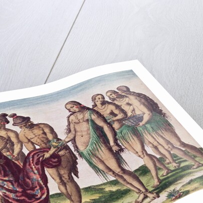 Chief Satouriona and his Wife go for a Walk by Jacques Le Moyne