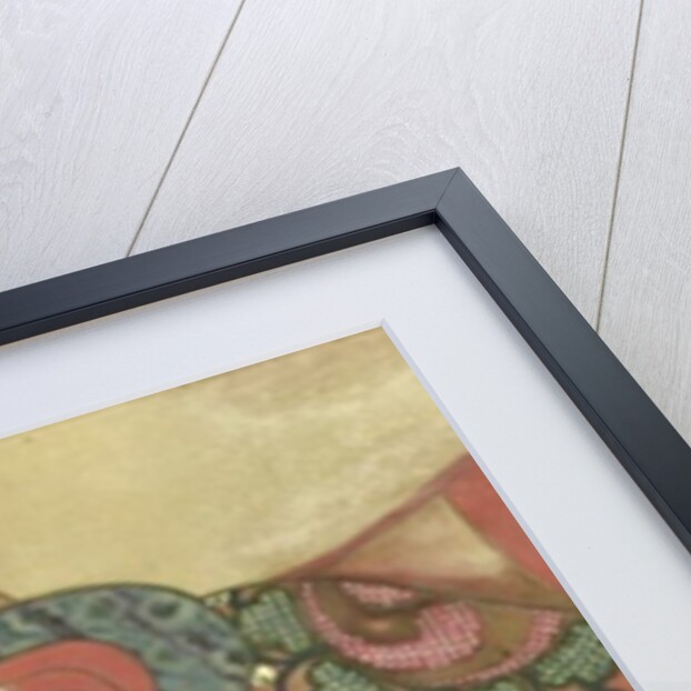 A Man Smoking and his Servant by Japanese School