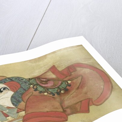 A Man Smoking and his Servant by Japanese School