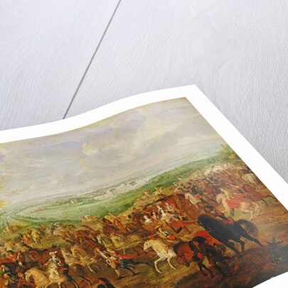 Promenade of Louis XIV before the Palace of Clagny, c. 1680 by French School