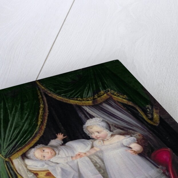 Henri-Charles-Ferdinand of Artois Duke of Bordeaux and his Sister Louise-Marie-Therese of Artois at the Tuileries by Louis Hersent