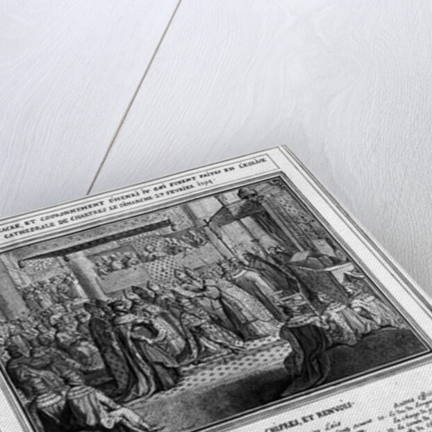 Consecration and Coronation of Henri IV at the Chartres Cathedral on the 27th January 1594, late 16th century by French School