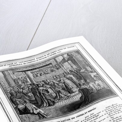 Consecration and Coronation of Henri IV at the Chartres Cathedral on the 27th January 1594, late 16th century by French School