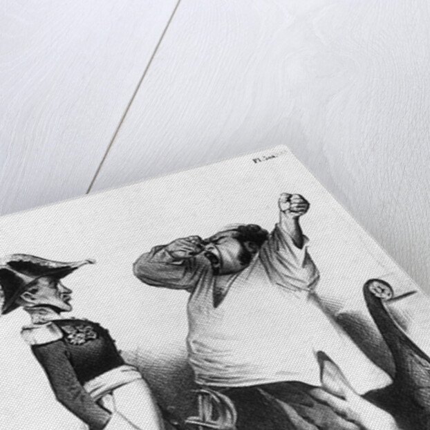 The Count of Villaflor telling Pedro I Emperor of Brazil and King of Portugal that he has recaptured Lisbon by Honore Daumier