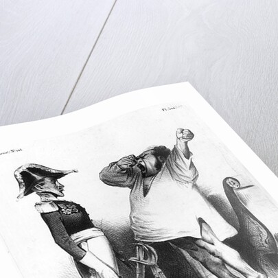 The Count of Villaflor telling Pedro I Emperor of Brazil and King of Portugal that he has recaptured Lisbon by Honore Daumier