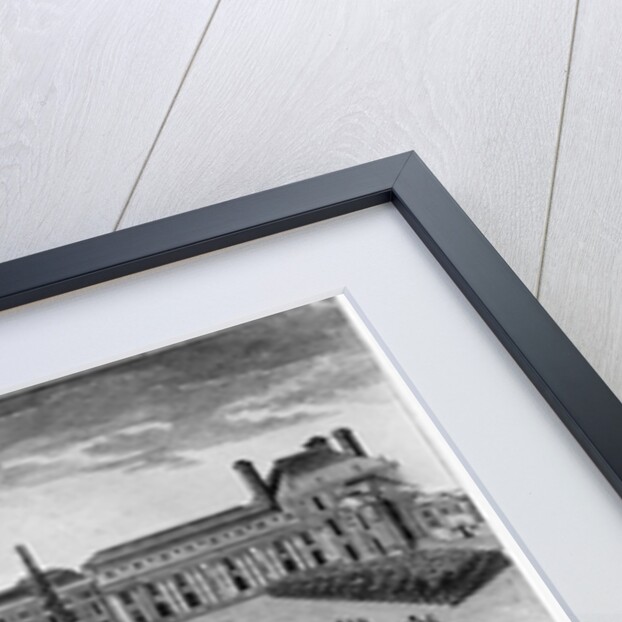 Napoleon Bonaparte First Consul, Reviewing his Troops in the courtyard of the Tuileries Palace by Claude Louis Desrais