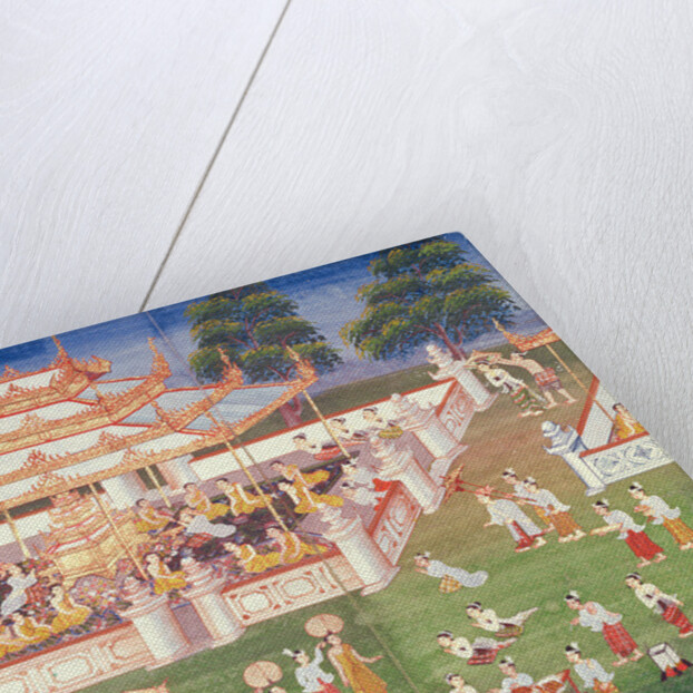 Ma 565 Monks at their annual meeting in June in Mandalay by Burmese School