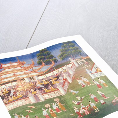 Ma 565 Monks at their annual meeting in June in Mandalay by Burmese School