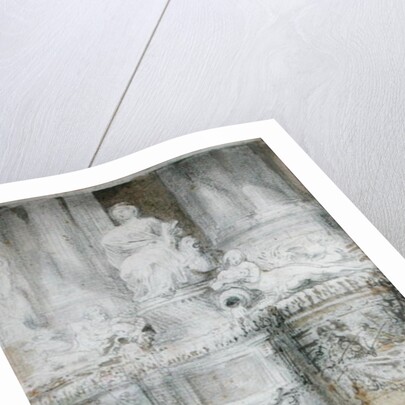 The Fountain on the Rue de Grenelle, 1777 by Gabriel de Saint-Aubin