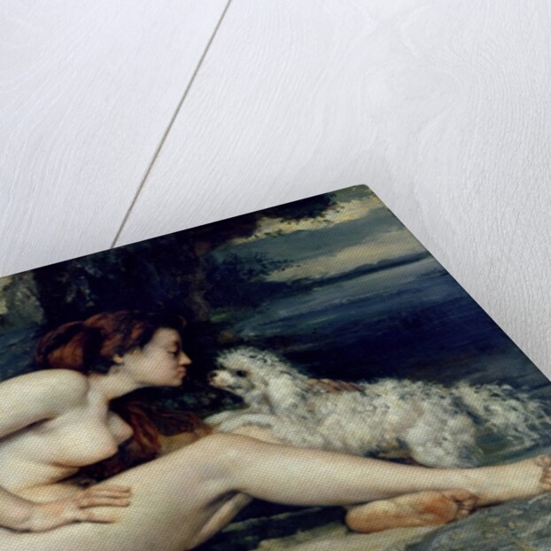 Female Nude with a Dog 1861-62 by Gustave Courbet