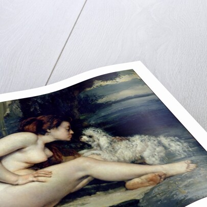 Female Nude with a Dog 1861-62 by Gustave Courbet